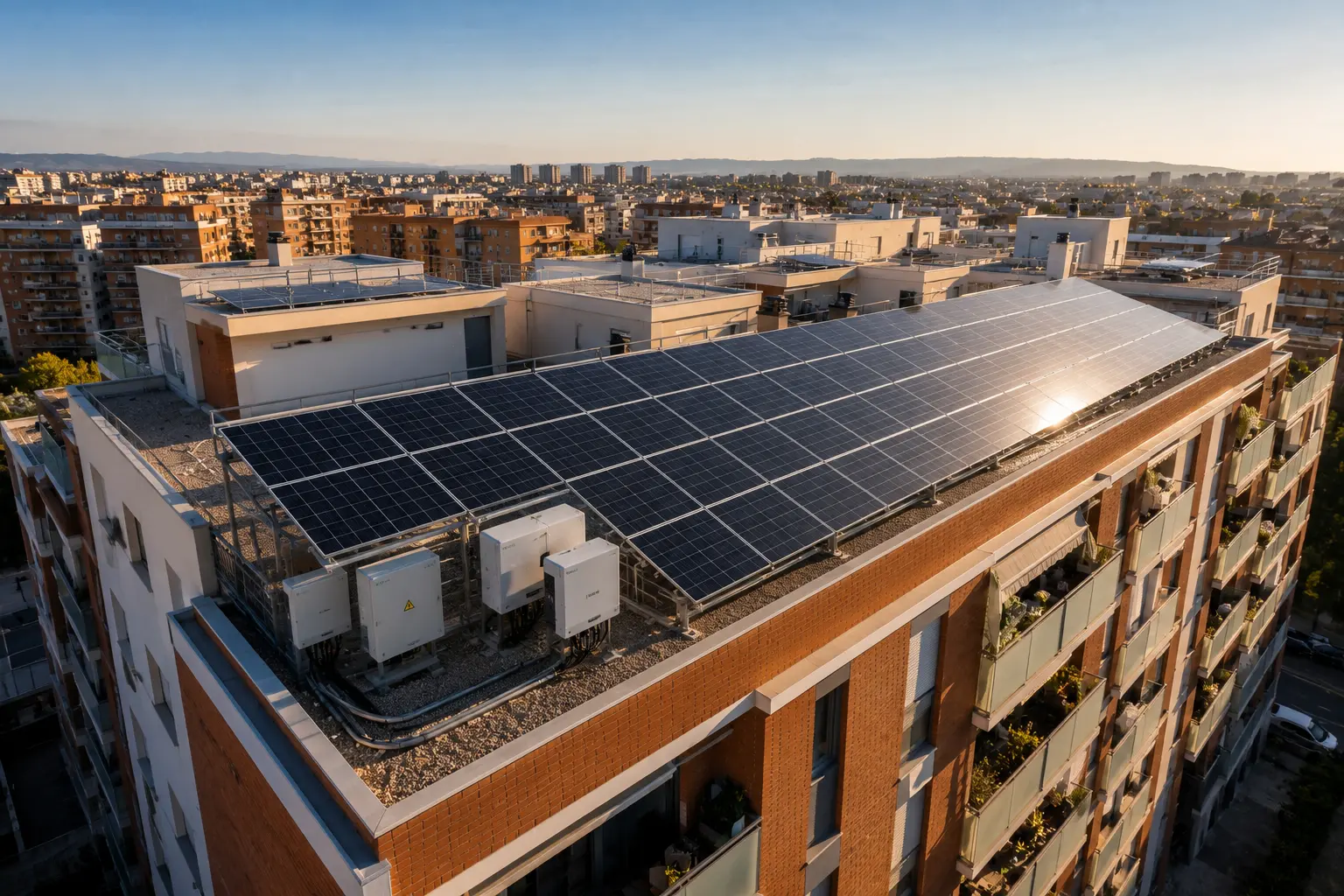 Paneles solares en vivienda